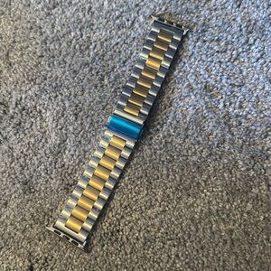 Gold and Silver Smartwatch Band